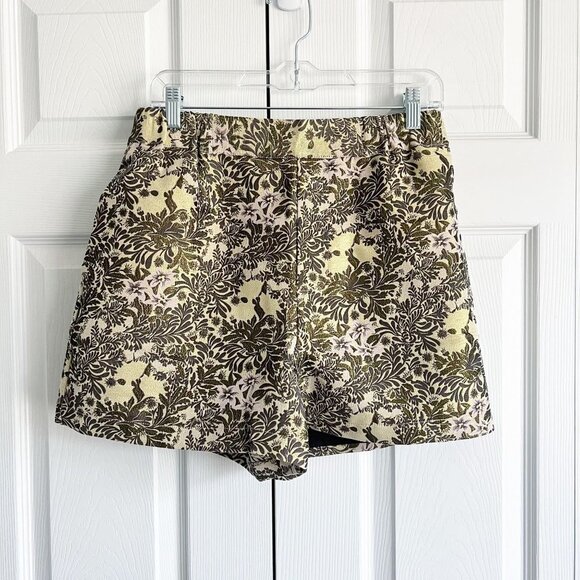 Free People Shine Like A Shorty Gold Jacquard Shorts Women's Size X-Small XS - Picture 3 of 7
